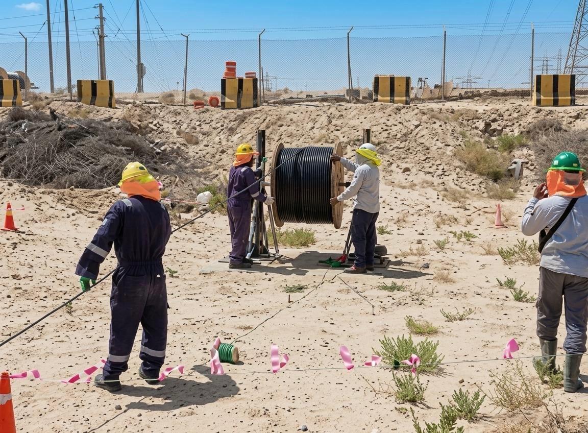 Fiber Optic Cable Installation  Saudi Aramco